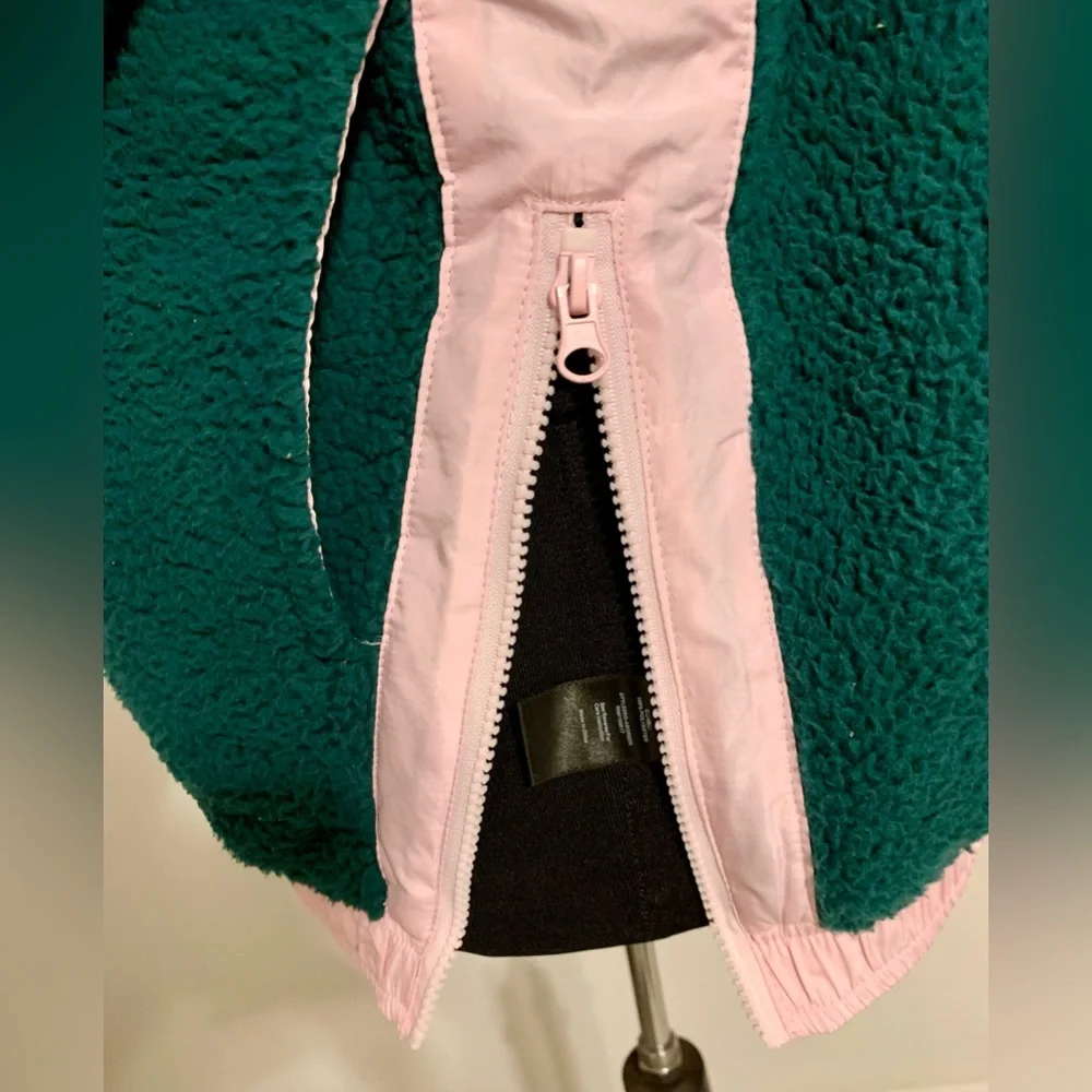 Sherpa oversized hoodie jacket frostbite fleece pullover 1/4 zip button up - Picture 10 of 16